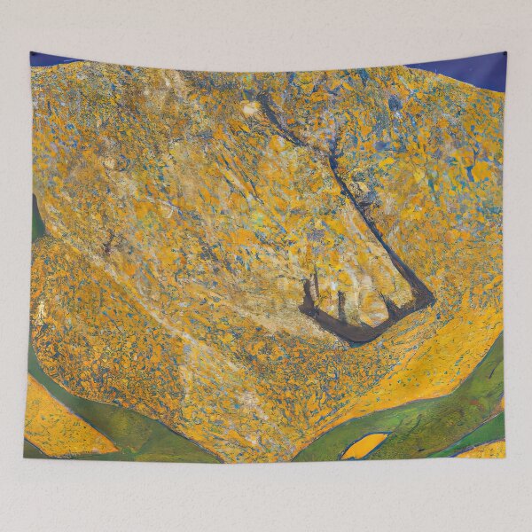 Item preview, Golden Yellow and Blue Mountain Peak designed and sold by shiitakicats.
