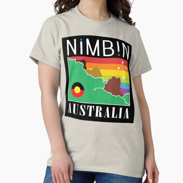 Vista previa del artículo con la obra «Nimbin Australia | Interpretación del parche de los años 80», diseñado y vendido por Daniel Watts.