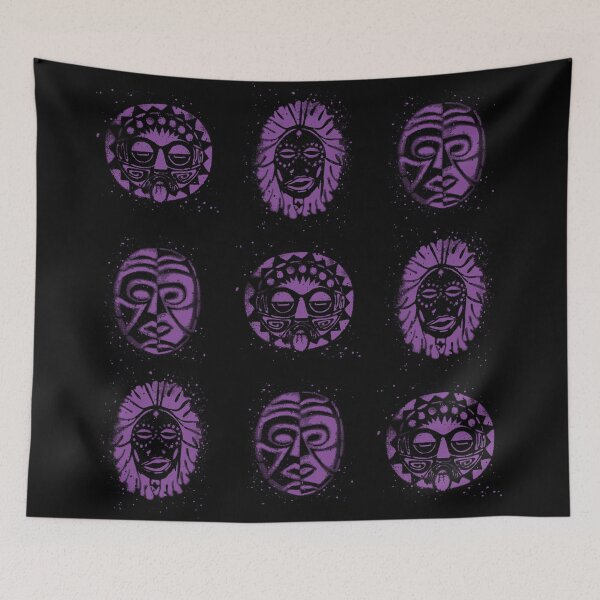 Item preview, set of 3 purple Shaman masks designed and sold by Anomalypark.