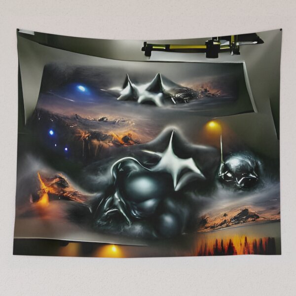 Item preview, AI Generated Art, Stars are only visible in darkness airbrush art 2 designed and sold by ACC .