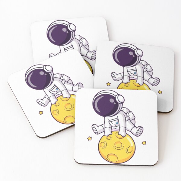 Item preview,   Cute astronaut jumping moon cartoon designed and sold by BEAUTY ⭐⭐⭐⭐⭐.