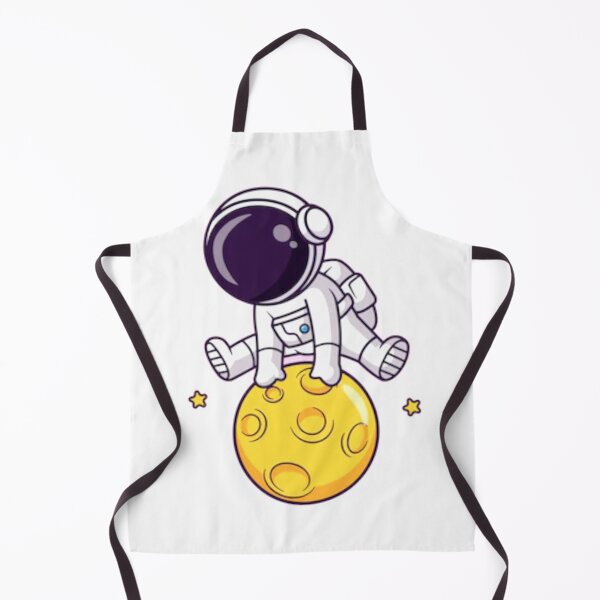 Item preview, Lindo astronauta saltando dibujos animados de luna designed and sold by BEAUTY ⭐⭐⭐⭐⭐.