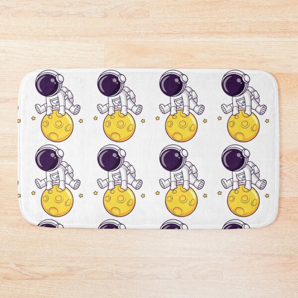 Item preview, Lindo astronauta saltando dibujos animados de luna designed and sold by BEAUTY ⭐⭐⭐⭐⭐.