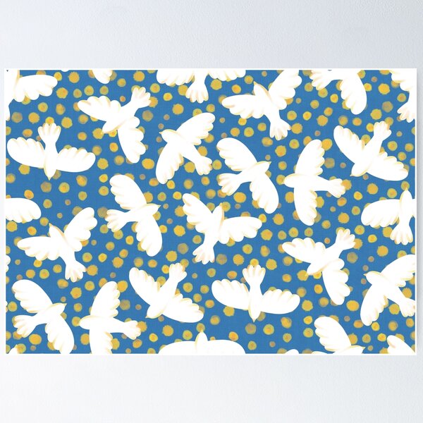Item preview, Simple Doves & Dots designed and sold by MilaMooDesigns.