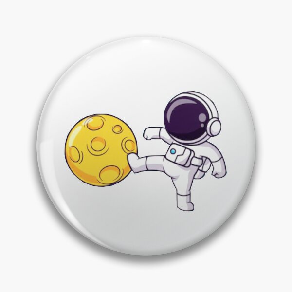 Item preview,    Cute astronaut kicking the moon cartoon designed and sold by BEAUTY ⭐⭐⭐⭐⭐.