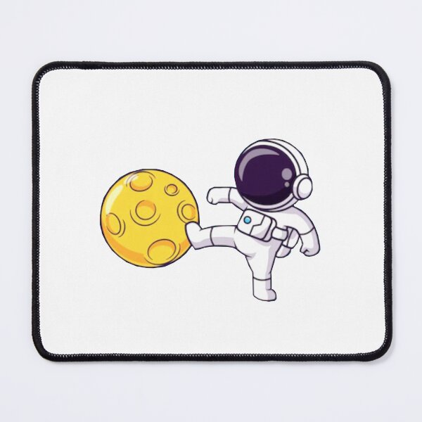 Item preview,    Cute astronaut kicking the moon cartoon designed and sold by BEAUTY ⭐⭐⭐⭐⭐.