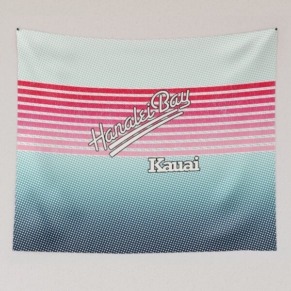 Item preview, Hanalei Bay, Kauai | Surf Stripes designed and sold by retroready.