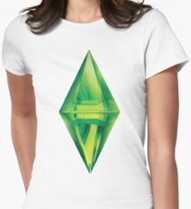 Sims plumbob sticker Women's Fitted T-Shirt