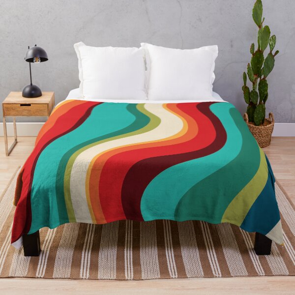 Artikelvorschau, Mod Wavy Stripes Colorful Print entworfen und verkauft von meggydesigns.