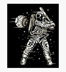 Space Baseball Astronaut Photographic Print