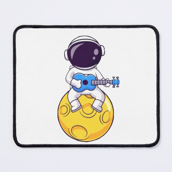 Item preview, Cute astronaut playing a guitar cartoon designed and sold by BEAUTY ⭐⭐⭐⭐⭐.