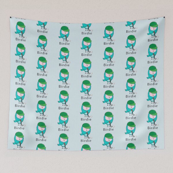 Item preview, cute bird playing golf designed and sold by wordspotrayal.