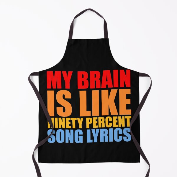 Item preview, my brain is like ninety percent song lyrics stickers, funny music stickers, laptop decals, song lyrics stickers designed and sold by TomorrowQuotes.