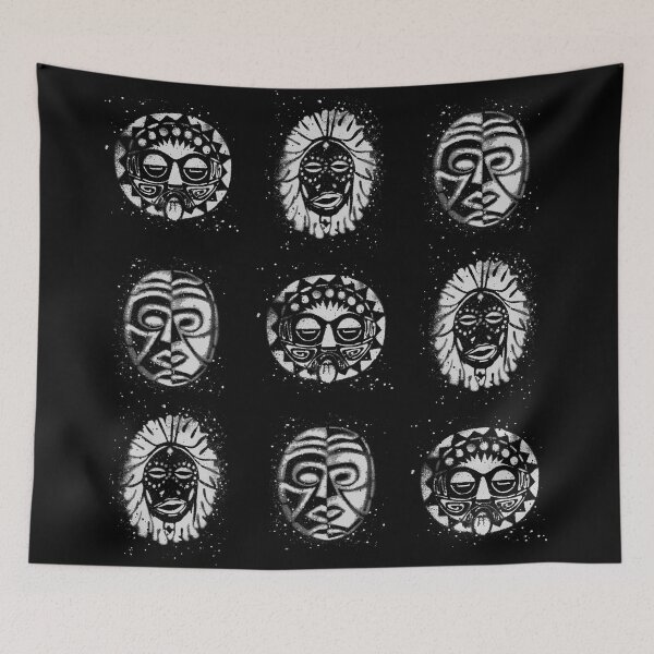 Item preview, Grey ancient witchdoctor masks designed and sold by Anomalypark.