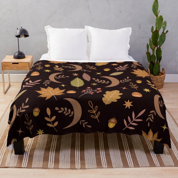 Item preview, Autumn Leaves With Boho Moon and Stars Pattern  designed and sold by Yasminepatterns .