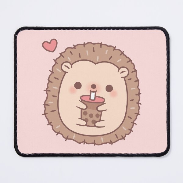 Item preview, Cute Hedgehog Loves Drinking Bubble Tea designed and sold by rustydoodle.