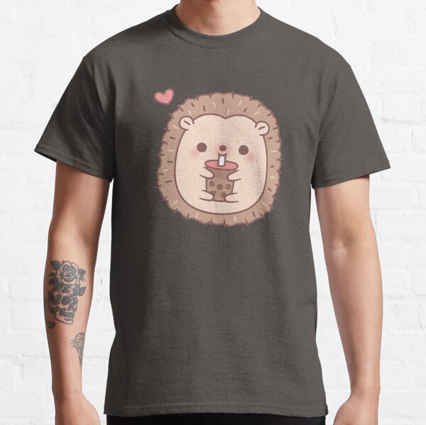 Item preview, Cute Hedgehog Loves Drinking Bubble Tea designed and sold by rustydoodle.