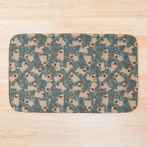 Item preview, Cute pug and flowers designed and sold by OtterFactory.