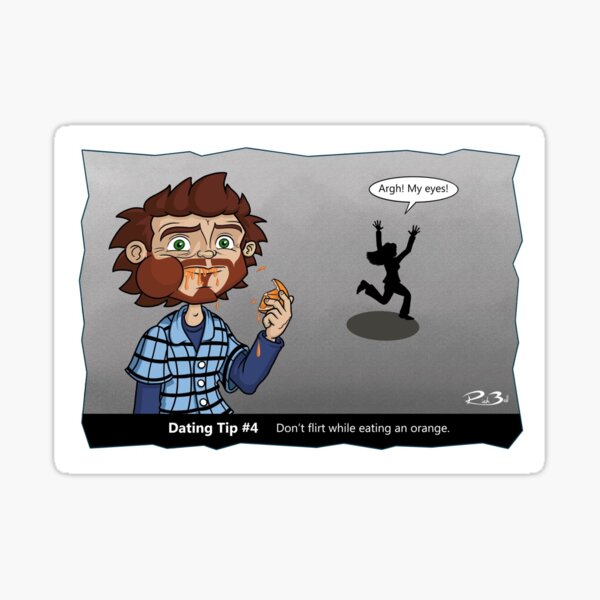 Item preview, Dating Tip #4: Flirting Orange - funny joke designed and sold by mmadcomics.
