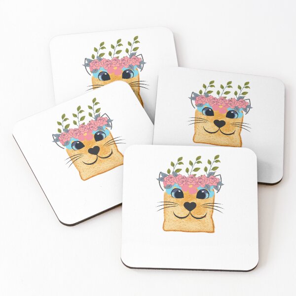 Item preview, cat flower toast designed and sold by RachodShop.