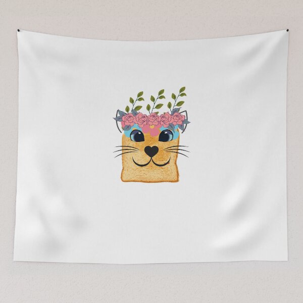 Item preview, cat flower toast designed and sold by RachodShop.