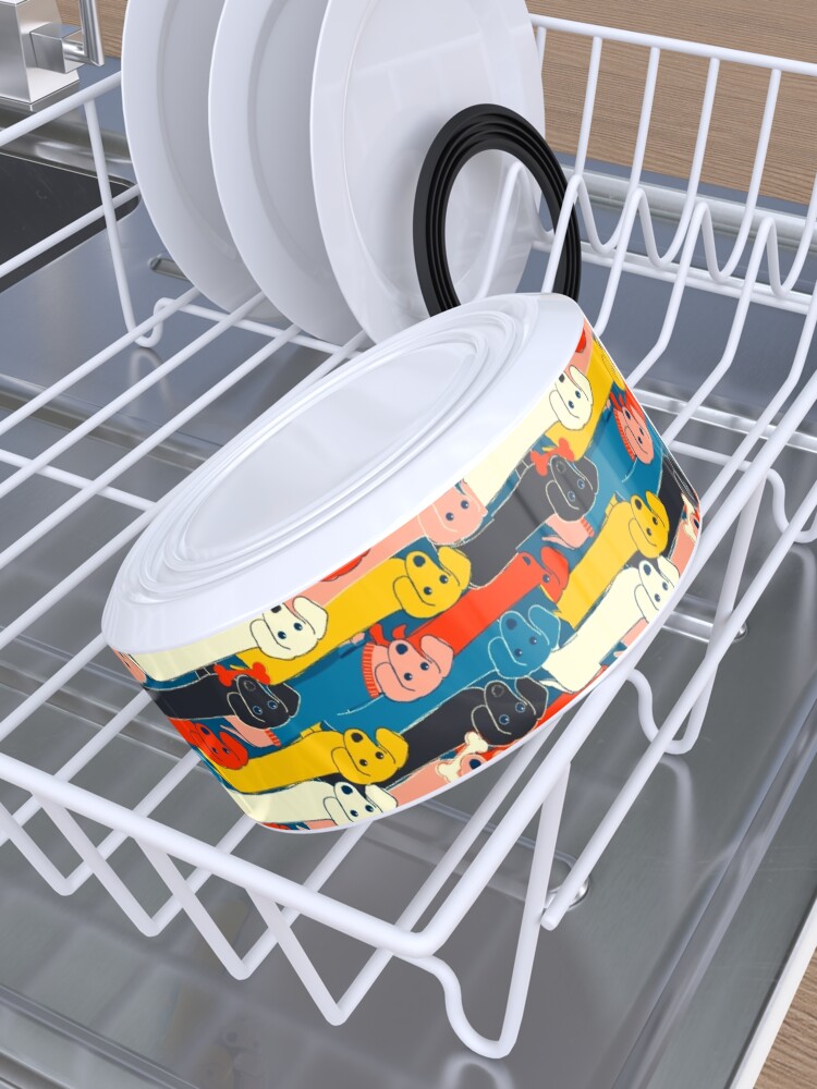 Alternate view of COLORED CUTE DOGS PATTERN 2 Pet Bowl