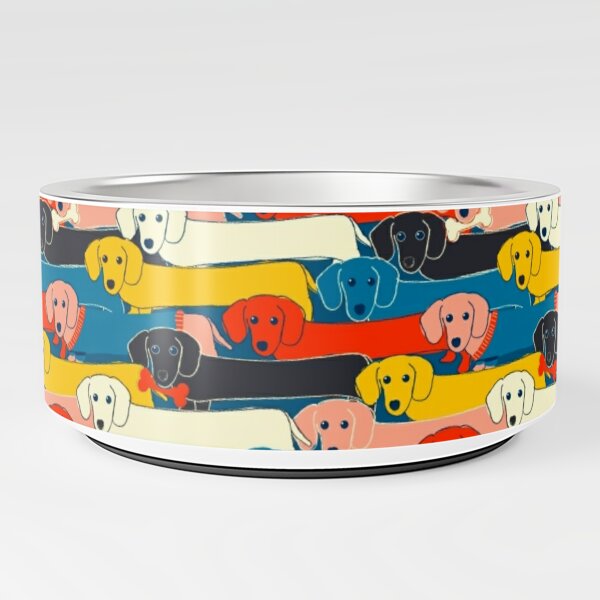 COLORED CUTE DOGS PATTERN 2 Pet Bowl