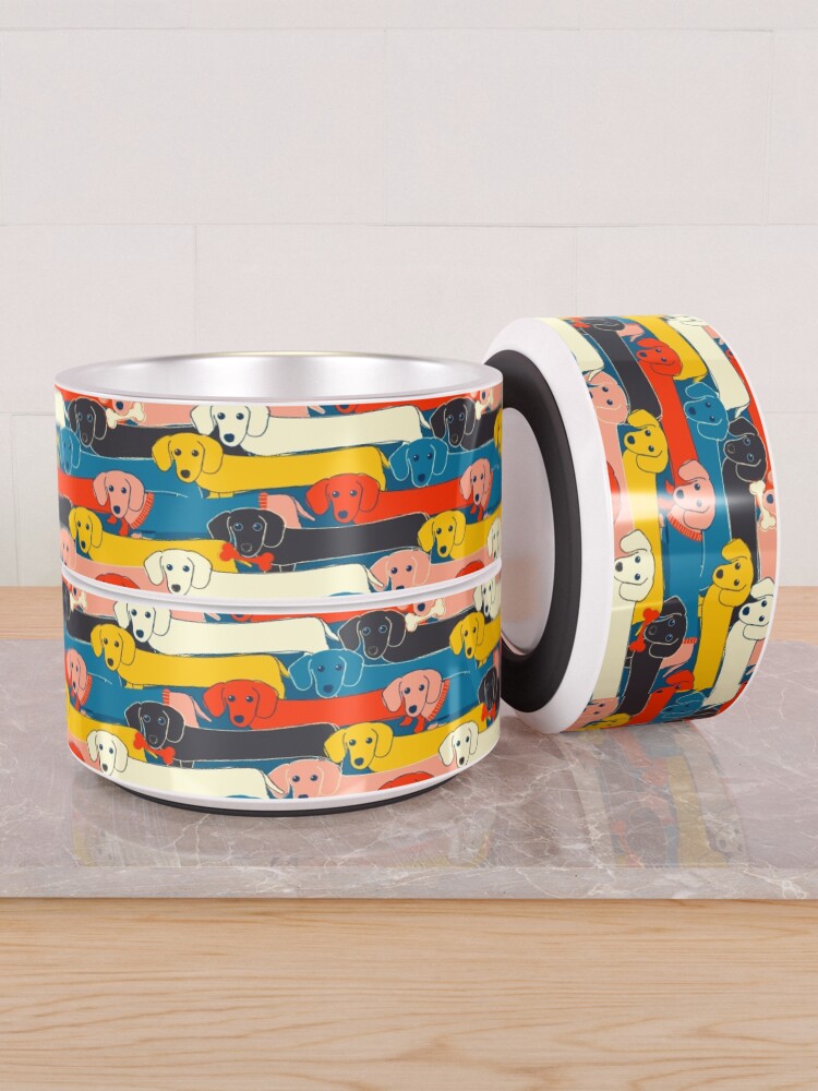 Alternate view of COLORED CUTE DOGS PATTERN 2 Pet Bowl