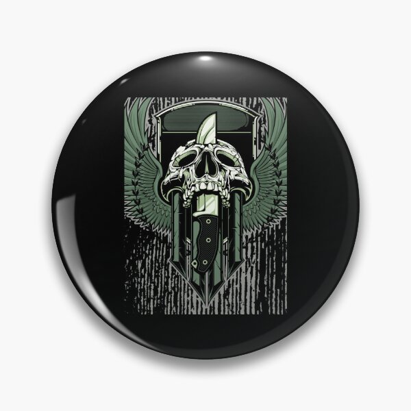 Item preview, Skull With Knife Active  designed and sold by Teebobshop.