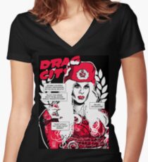 Drag City - Katya Women's Fitted V-Neck T-Shirt