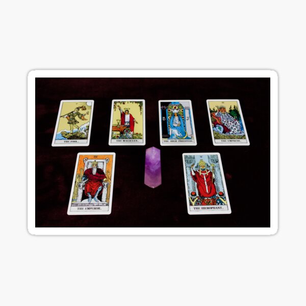Tarot Cards And Crystal Sticker