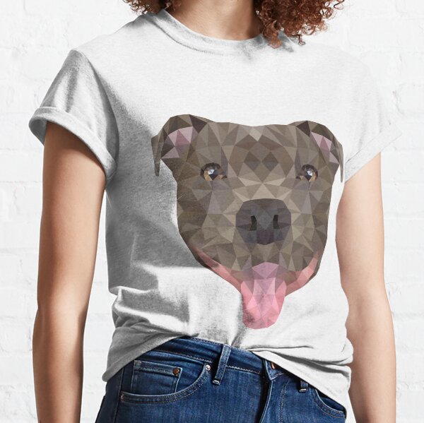 Item preview, Low-Poly Smiling Staffy Face designed and sold by LauraKawaii.