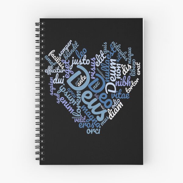 Item preview, Latin Deus Christian Wordcloud Blue Black designed and sold by GabiBlaze.
