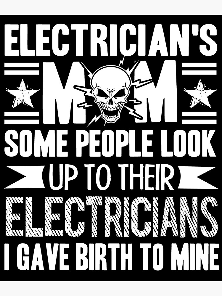 Disover Electrician - Proud Electrician's Mom Premium Matte Vertical Poster