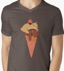 Ice Cream Bears Summer Men's V-Neck T-Shirt