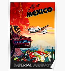 IMPERIAL AIRWAYS: Fliege nach Mexiko Print Poster