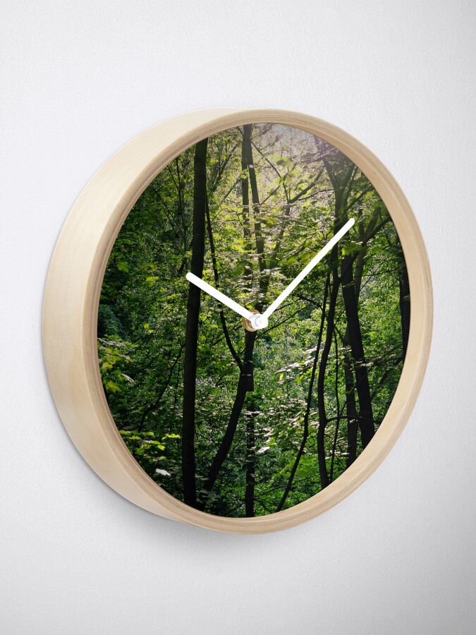 Thumbnail 1 of 4, Clock, Sunlit Summer Woods designed and sold by Mallorn.