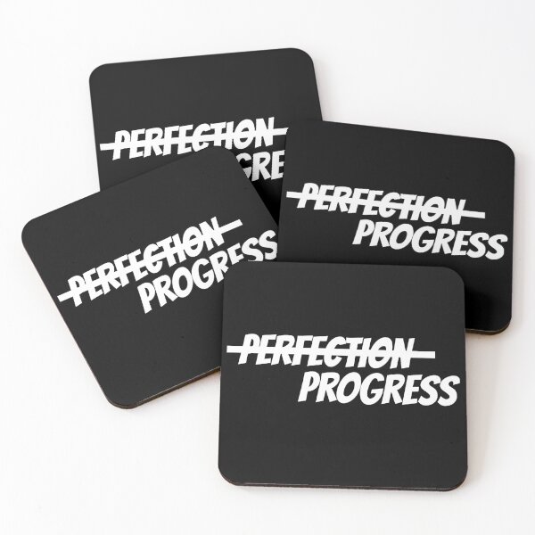 Item preview, perfection progress sticker motivational funny stickers, laptop decals, tumbler stickers, water bottle sticker, progress water bottle decals designed and sold by TomorrowQuotes.
