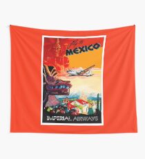 IMPERIAL AIRWAYS : Fly to Mexico Print Wall Tapestry