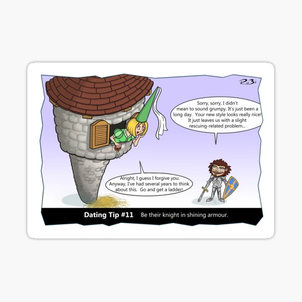 Item preview, Dating Tip #11 Knight in shining armour - funny joke designed and sold by mmadcomics.