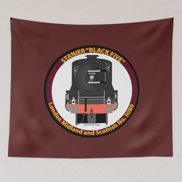 Item preview, LMS Stanier "Black Five" No. 5089 Circle Design designed and sold by WNYRailDesign.