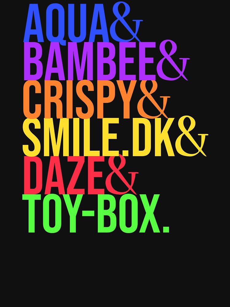 Aqua, Bambee, Crispy, Smile.dk, Daze, Toy-Box "And" Design by bubblegumdancer
