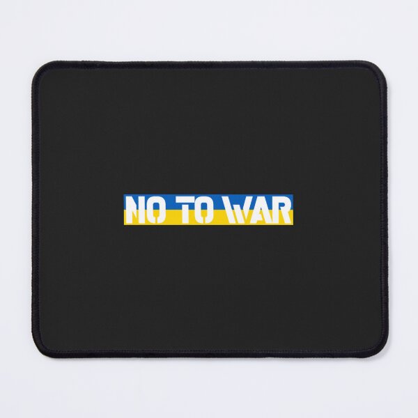Item preview, NO TO WAR UKRAINE FLAG designed and sold by BrennaForeman.