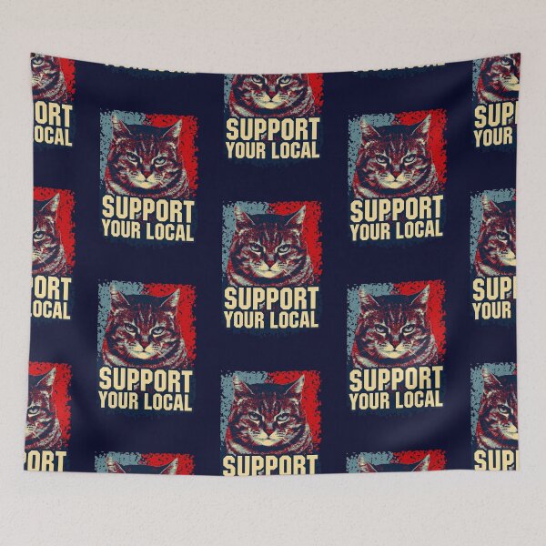 Item preview, Support your local cat designed and sold by IcalsaidArt.