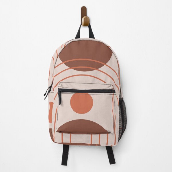 Item preview, Mid Century Modern Geometric 212 in Copper Brown Terracotta designed and sold by nineFlorals.