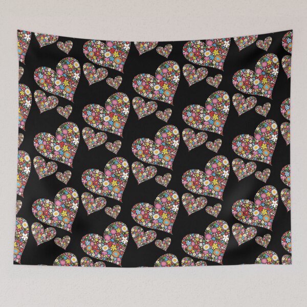 Item preview, Whimsical Spring Flowers Valentine Hearts Trio © fatfatin designed and sold by fatfatin.