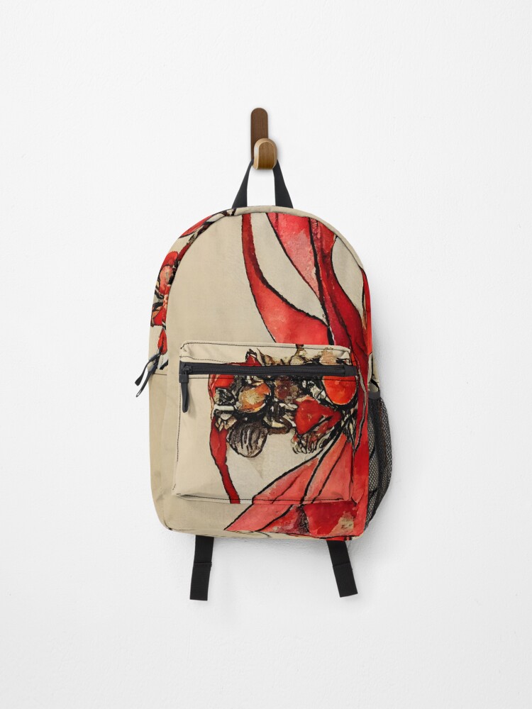 Thumbnail 1 of 3, Backpack, Red leaf 02 designed and sold by sci-fAI.