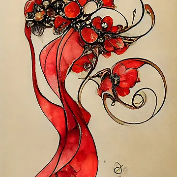 Artwork thumbnail, Red leaf 02 by sci-fAI