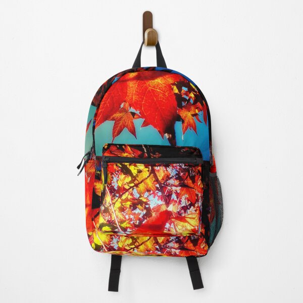 Item preview, Autumnal Hues Autumn Colors Orange Red Yellow Leaves with Blue Sky designed and sold by Beachy.