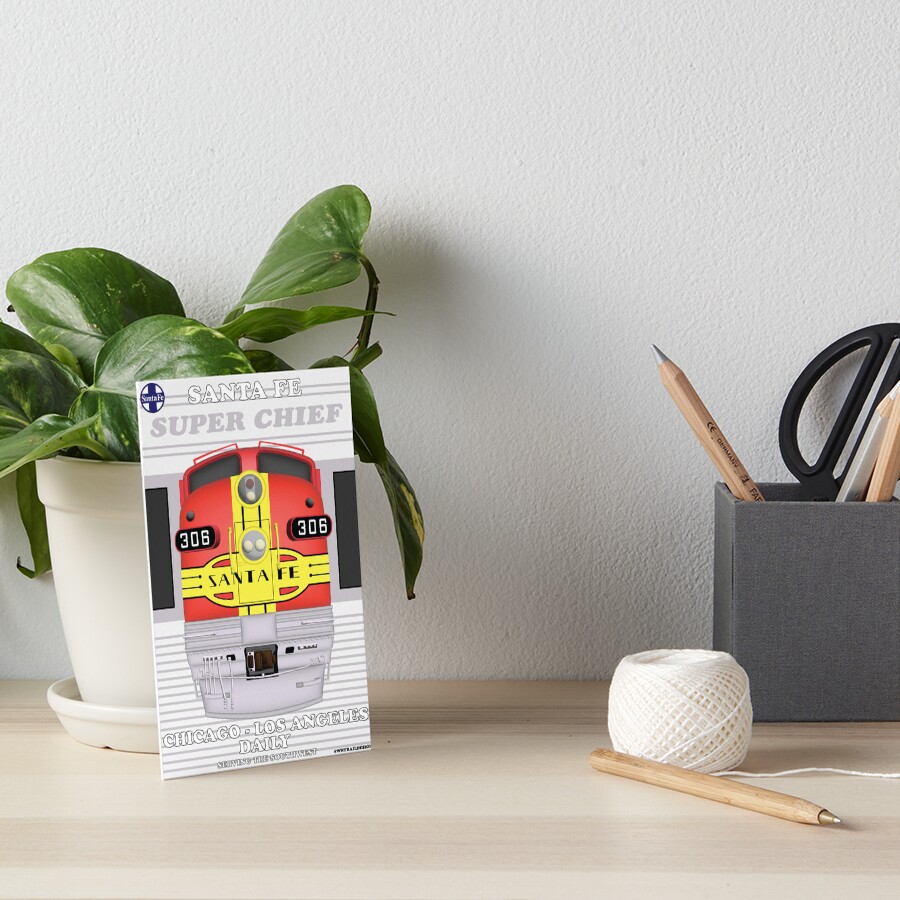 "AT&SF "Super Chief" Advertisement Poster" Art Board Print for Sale by WNYRailDesign Redbubble